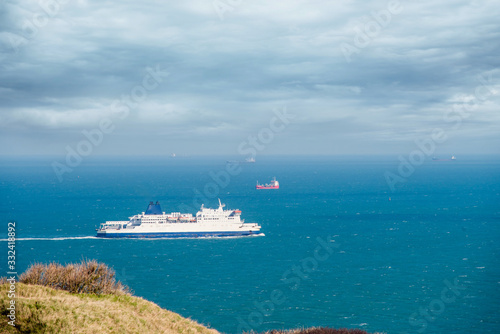 beautiful landscape with a ferry arriving in Calais © Image'in