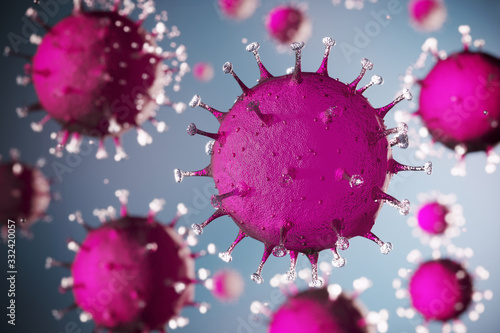 3d medical illustration of a closeup of a virus