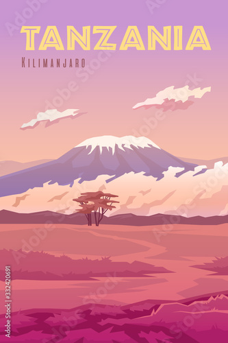Tanzania The volcano Kilimanjaro