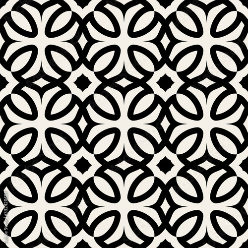 Arabic seamless ornament. Abstract background. Curved elegant lines and scrolls forming abstract floral ornament. Seamless pattern for background, wallpaper, textile printing, packaging, wrapper, etc.