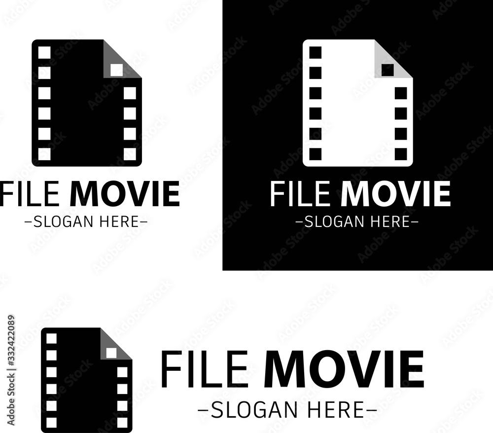 Illustration vector design of film movie logo Illustration vector design of film movie logo
