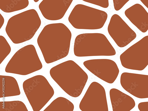 Giraffe seamless pattern skin print design. Wild animal hide artwork background. Vector illustration
