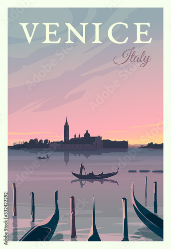 Time to travel. Around the world. Quality vector poster. Italy.