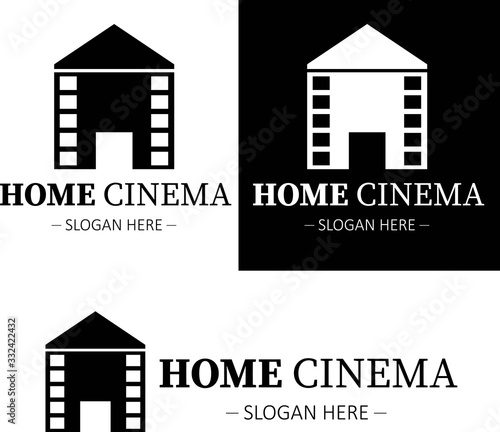 Illustration vector design of homr cinema logo