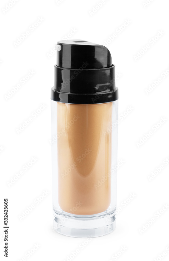 Tone cream cosmetic tube / studio photography of tube with foundation cream - isolated on white background, Tone cream cosmetic tube / studio photography of tube with foundation cream - isolated on white background,