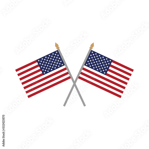 Two original American flags, The Fourth of July