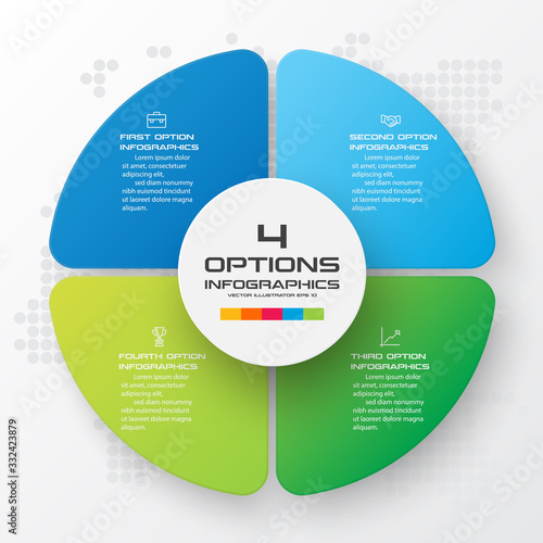 Business infographic template with 4 options,Vector illustration.