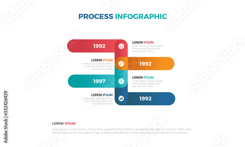 Vector infographic flat template circles for six label, diagram, graph, presentation. Business concept with 4 options. For content, flowchart, steps, timeline, workflow, marketing