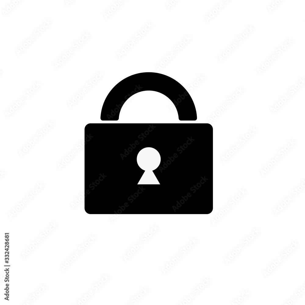 security icon, padlock icon, protection icon black security icon, padlock icon, protection icon black