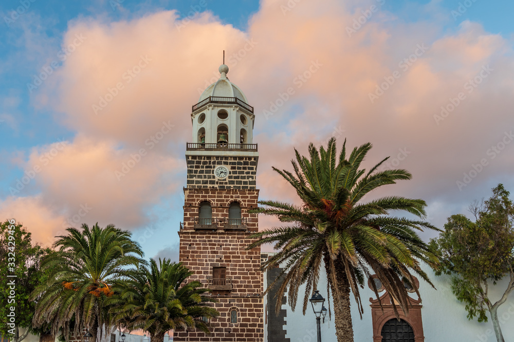 The old architecture of city of Teguise on island Lanzarote, Spain