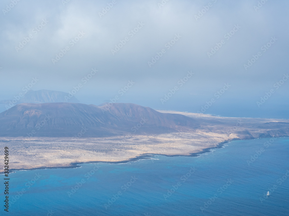 Landscape on island La Grasiosa, Canary Islands