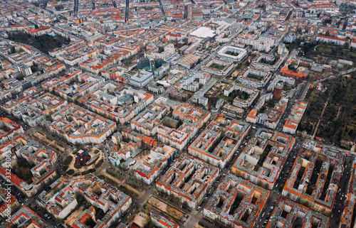 aerial photo of houses in big city © wideeyes