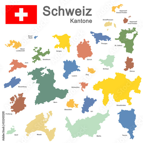 country Switzerland colored