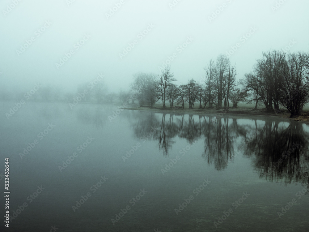 Lake and fog