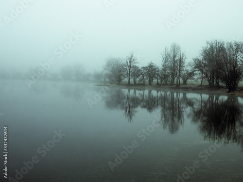 Lake and fog