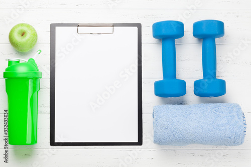 Fitness equipment and blank sheet for workout