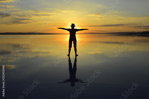 Sunset at Salt Lake ( Tuzgölü ) Aksaray, Turkey.