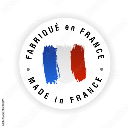 Sticker fabriqué en France, fabrication française.