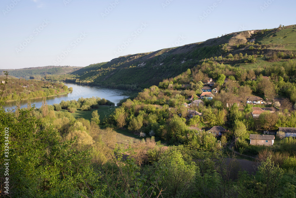 Dniester River flows between Ukraine and Moldova.