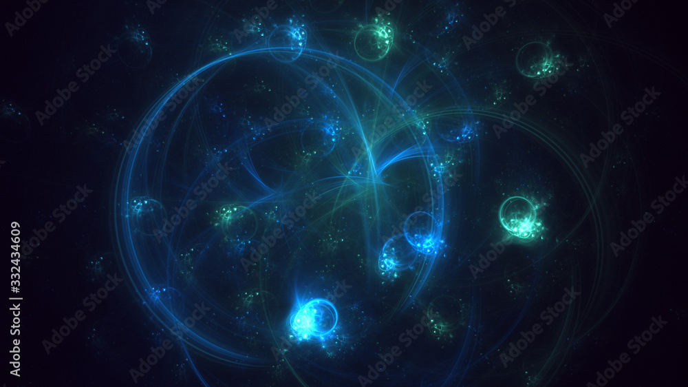 Fototapeta premium 3D rendering abstract colorful fractal light background