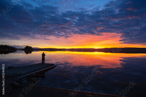 Sonnenuntergang in Schweden / Arvika