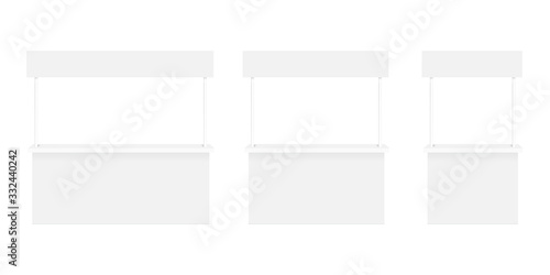 Blank Promotion Stands on a white background. Vector.