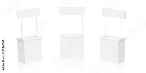 Blank Promotion Stands on a white background. Vector.