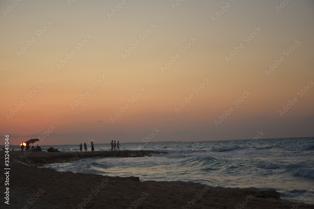 Sun set on the beach in Egypt north coast / dahab / hurgada / sharm el sheikh / taba / alexandria  - best place for vacation - holiday relaxation beach sand inspiration happiness tanning sunny 