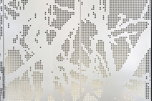 Architecture Facade Cladding White Perforated Metal Panel.