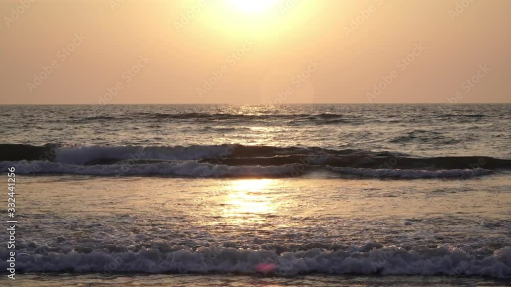 Beautiful sunset over the sea. Evening, sunlight and calm sea. Beautiful sunset over the sea. Evening, sunlight and calm sea.