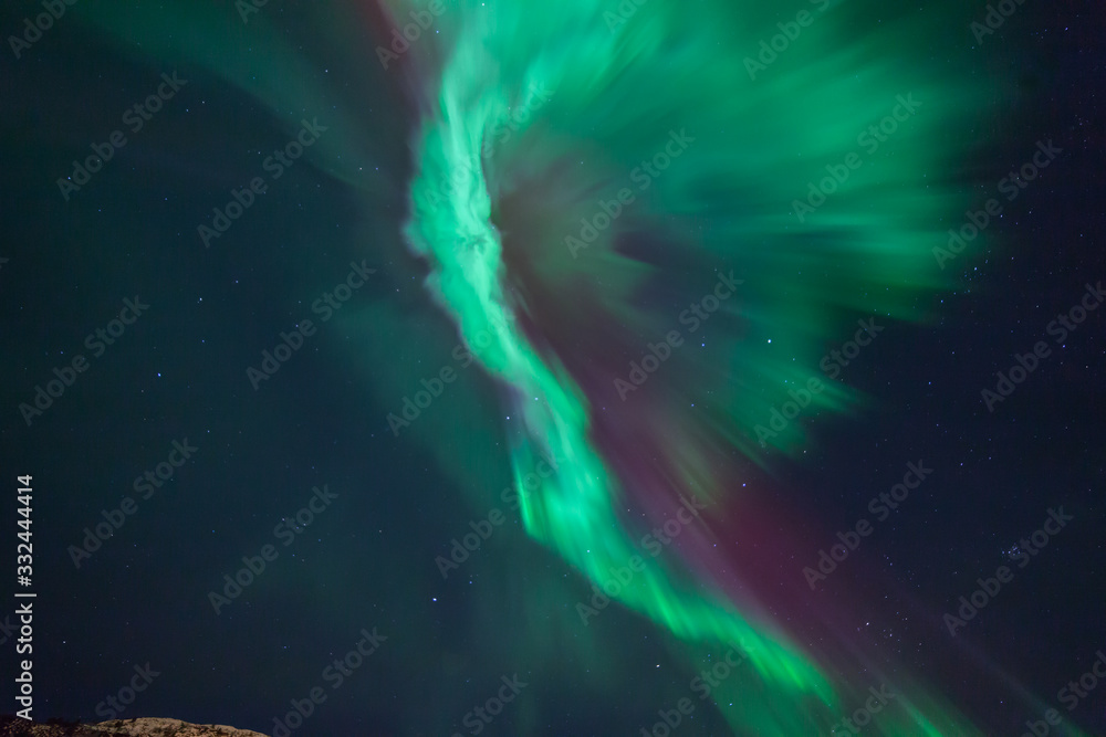 Northern lights - Aurora borealis looks like a angel with wings.