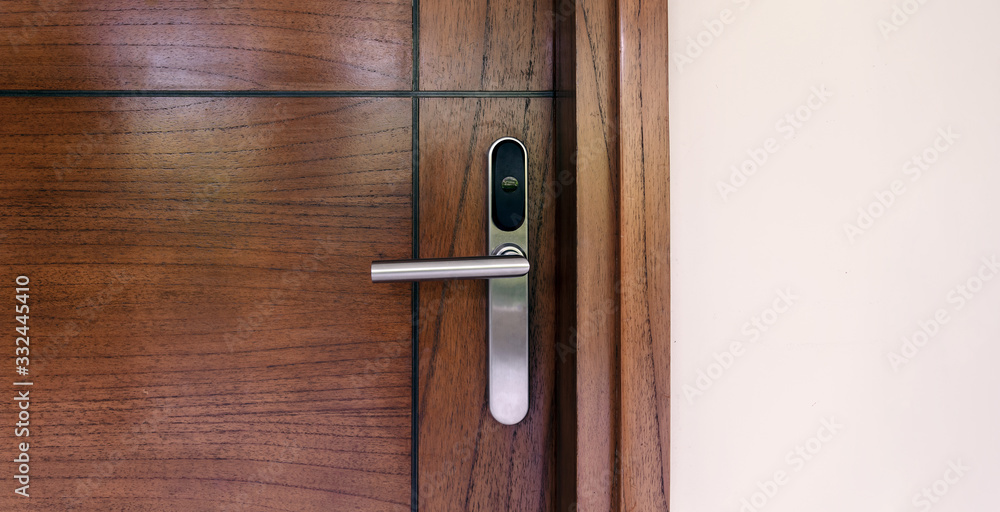 Obraz premium Hotel door lock with RFID technology.