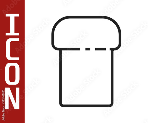 Black line Easter cake icon isolated on white background. Happy Easter. Vector Illustration