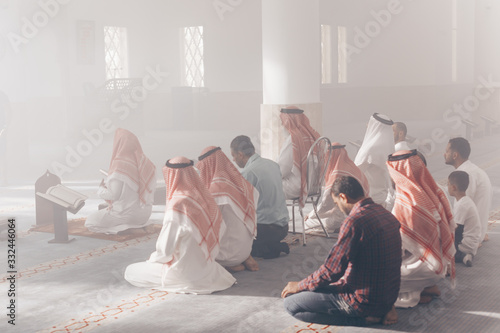 Islamic Prayer people in mosque Muslims Saudi Arabia ramadan