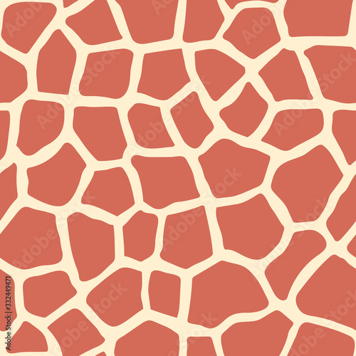 Seamless orange pattern giraff skin animal trend