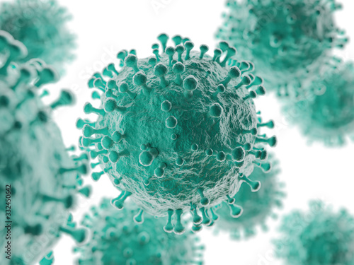 Cuadro en lienzo Coronavirus 2019-nCov covod-19 sars cov 2 concept influenza as dangerous flu pandemic