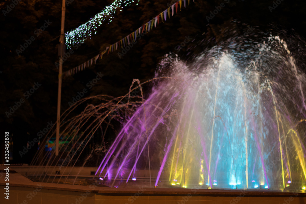 Fototapeta fountain at night