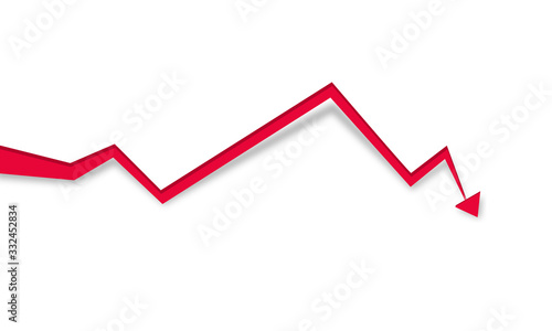 Pfeil Crash Rot Business Abwärts Trend Index Symbol Zeichen