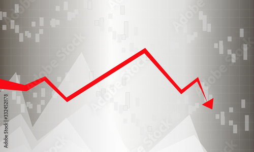 Rezession Verlust Rückgang Wirtschaft Krise