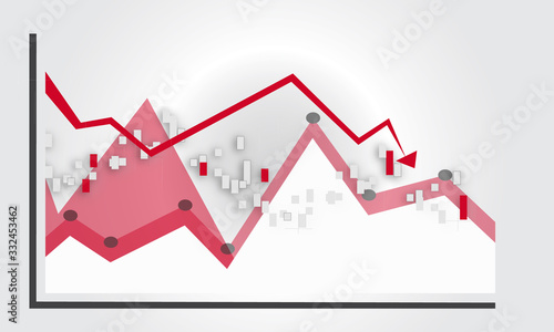 Börse Business Hintergrund Rezession Abwärts Crash