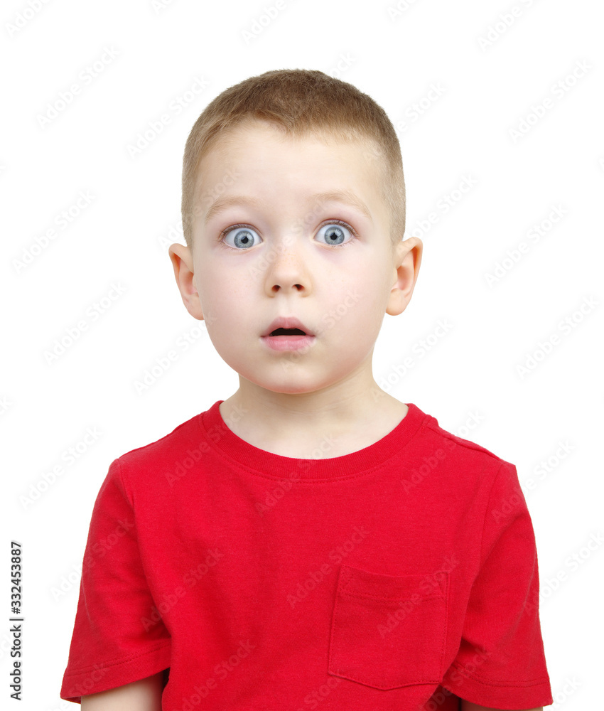 Funny little boy isolated on white Funny little boy isolated on white