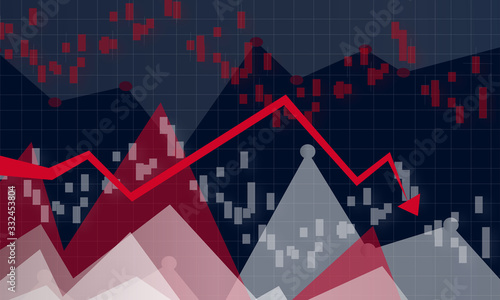 Aktien Börse Crash Börsencrash Rezession fallender Markt Abwärts Kurs