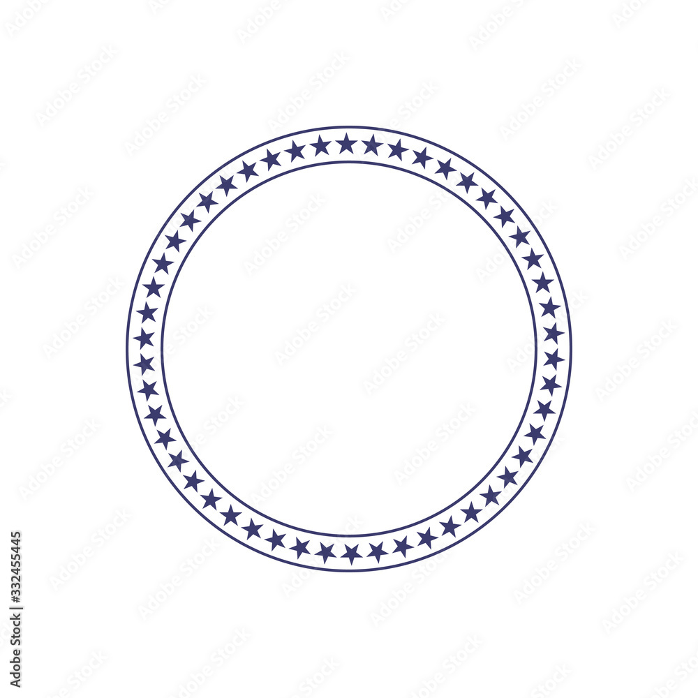 50 american states stars in circle. Stock Vector illustration isolated on white background. 50 american states stars in circle. Stock Vector illustration isolated on white background.