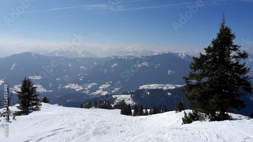 View at the landscape of Werfenweng at Austrian Alps in Winter