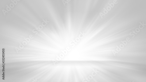 Abstract white gray background with light flare for product display