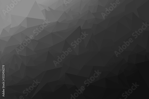Abstract geometric triangles, gray and black Low Poly backgrounds