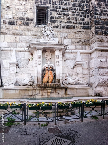 Fountain Fontana della pallata in Brescia, Italy photo