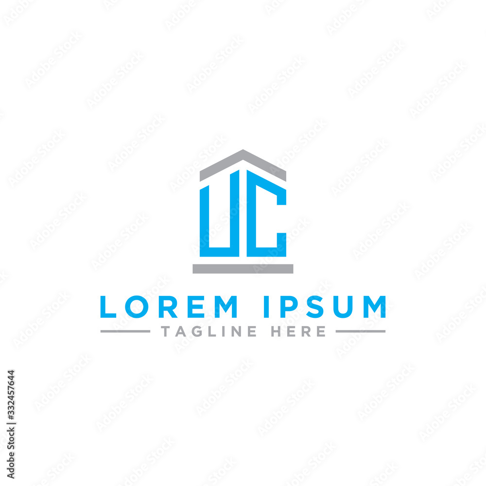 logo design inspiration for companies from the initial letters of the UC logo icon. -Vector logo design inspiration for companies from the initial letters of the UC logo icon. -Vector