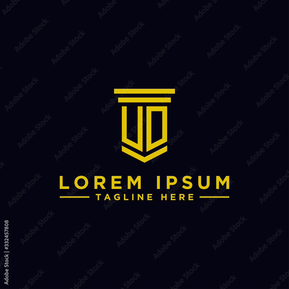 logo design inspiration for companies from the initial letters of the UD logo icon. -Vector logo design inspiration for companies from the initial letters of the UD logo icon. -Vector