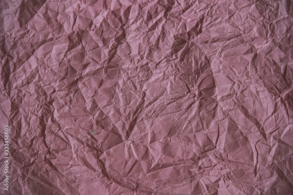  Pink crumpled paper texture